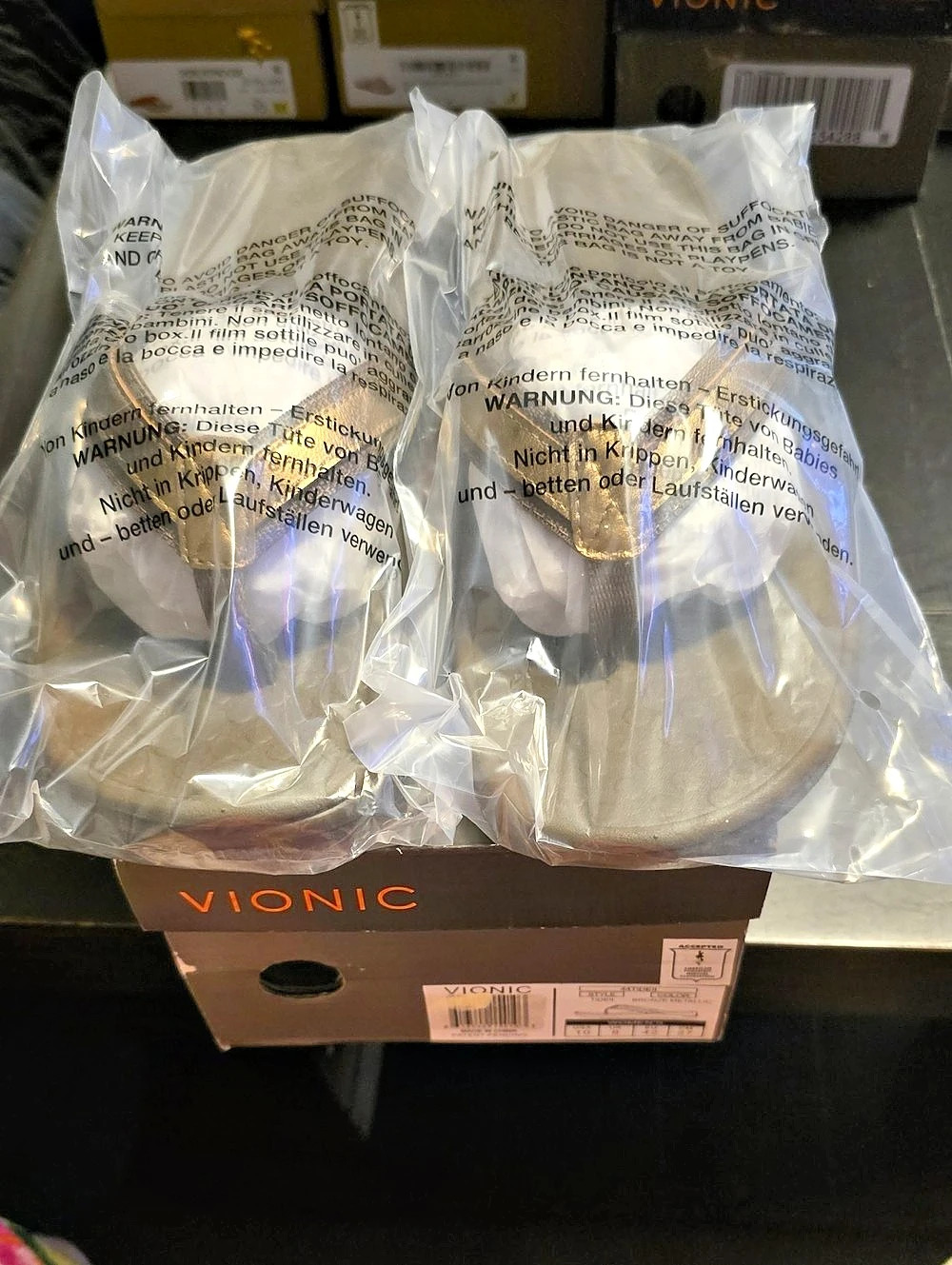 Vionic Tide II Women's Bronze And Brown Sandals NIB